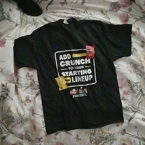 T shirt Add crunch to your starting lineup, size L, 100% cotton, black.